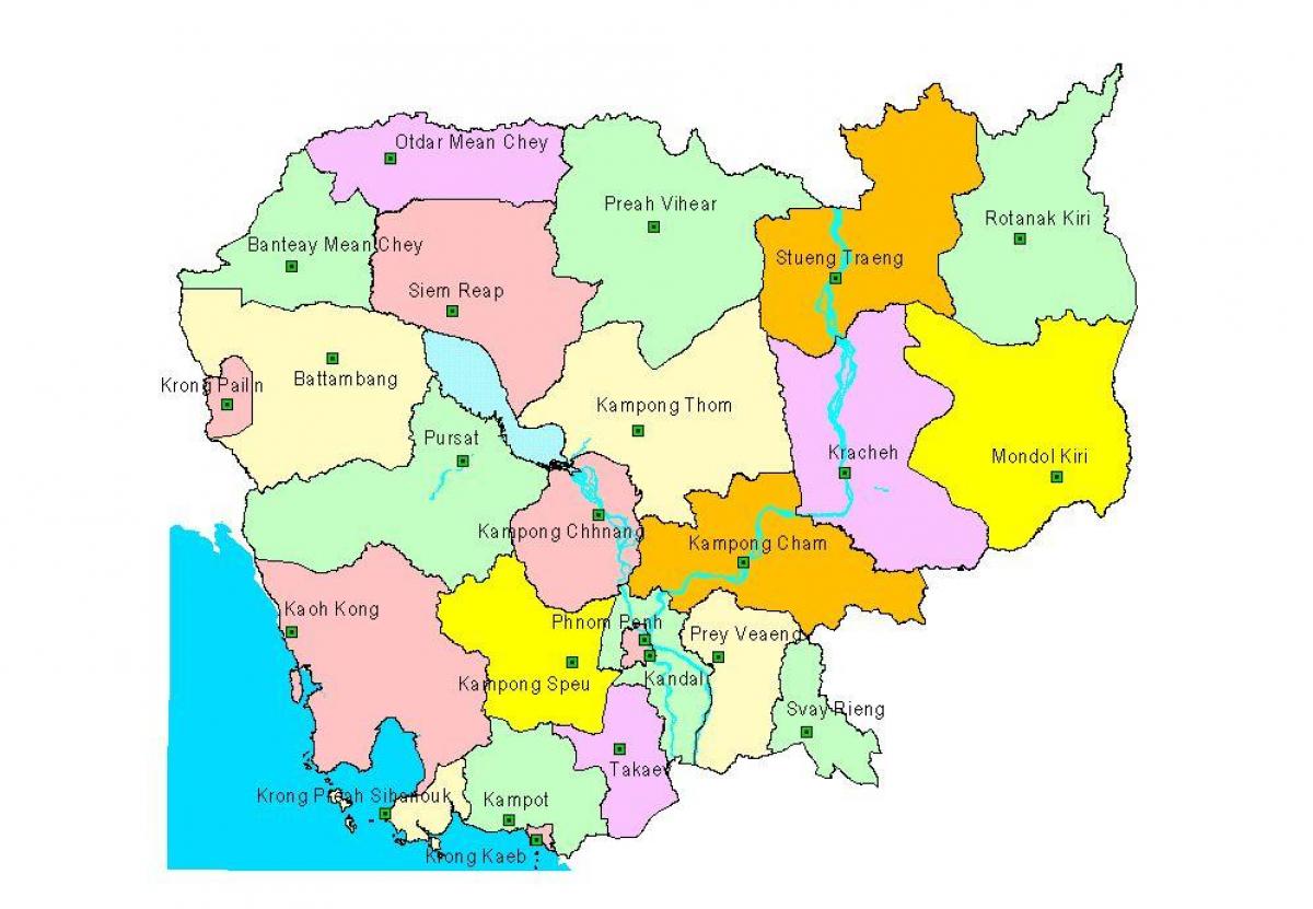Harta provincii, Cambodgia