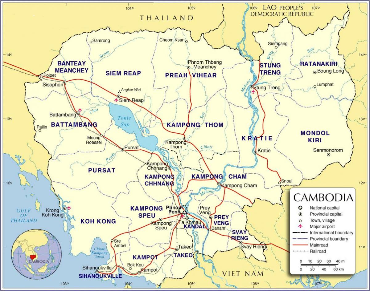 Harta Cambodgia drum