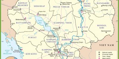 Harta Cambodgia politice