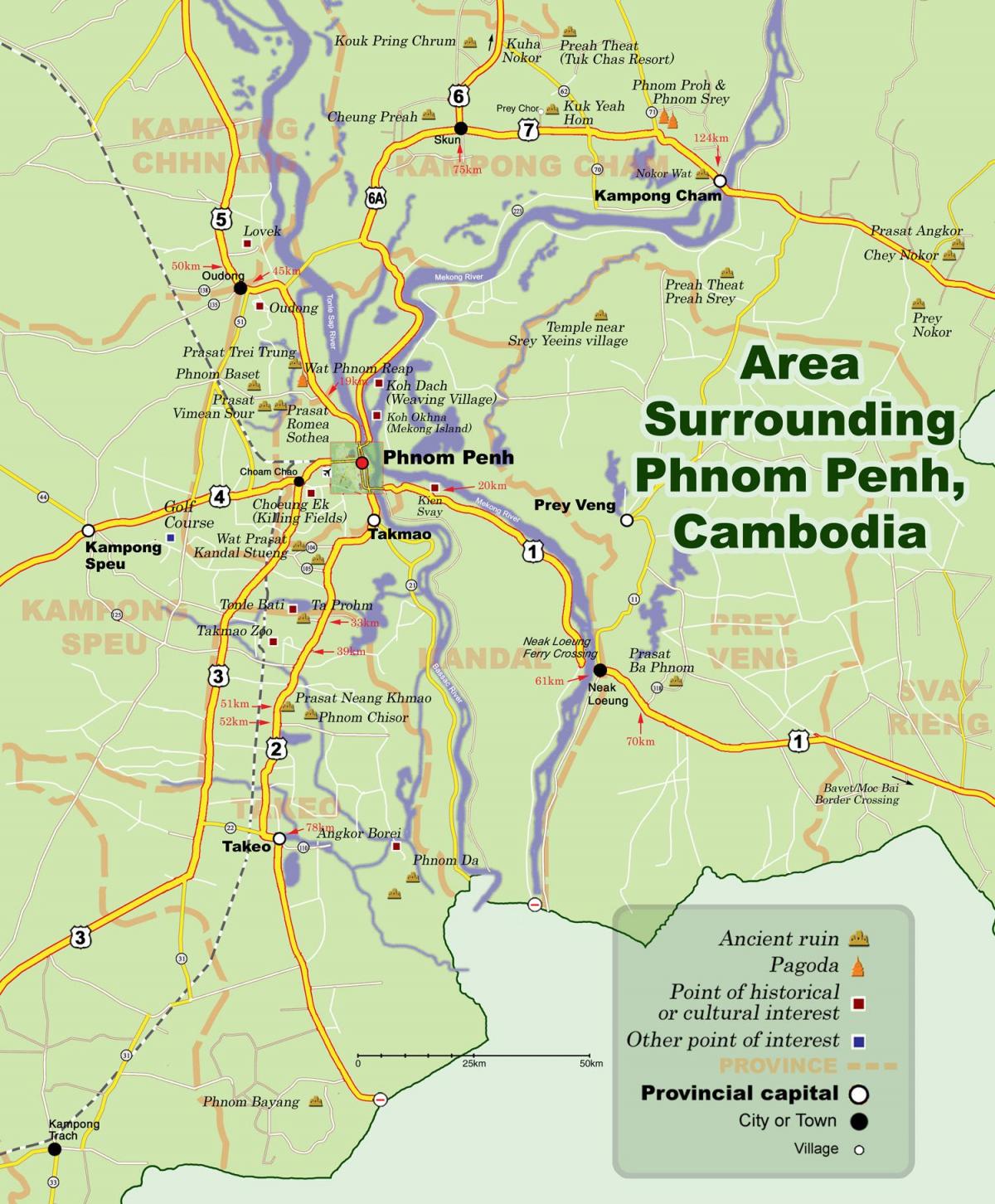 Harta phnom penh, Cambodgia