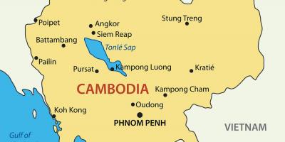 Cambodgia orașe hartă