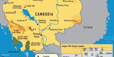 Angkor Cambodgia hartă